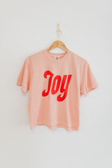 joy | peach comfort colors boxy cropped tee