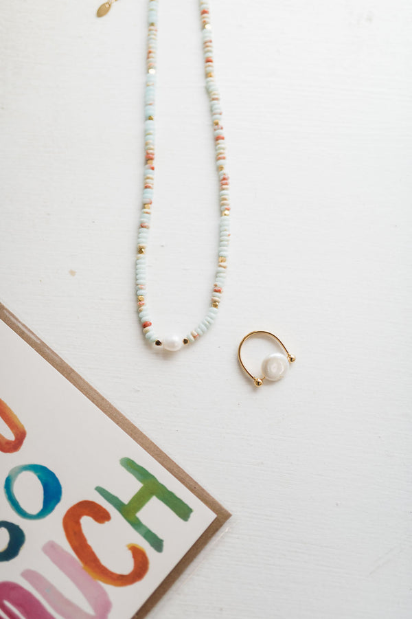 baroque pearl ring | 18k gold