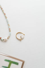 baroque pearl ring | 18k gold