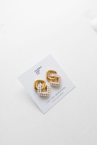 pearl chain earring | 18k gold