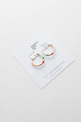 color hoop earring | 18k gold