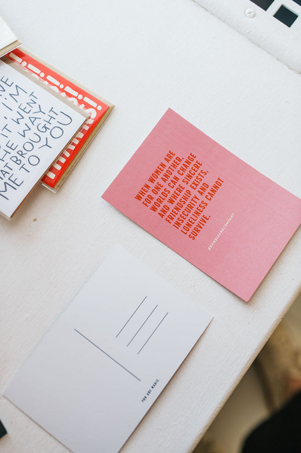 when women pink | 4 x 6 post card