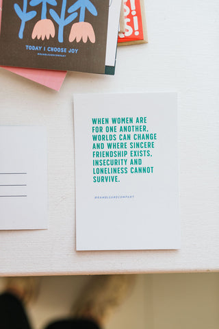 when women cream | 4 x 6 post card