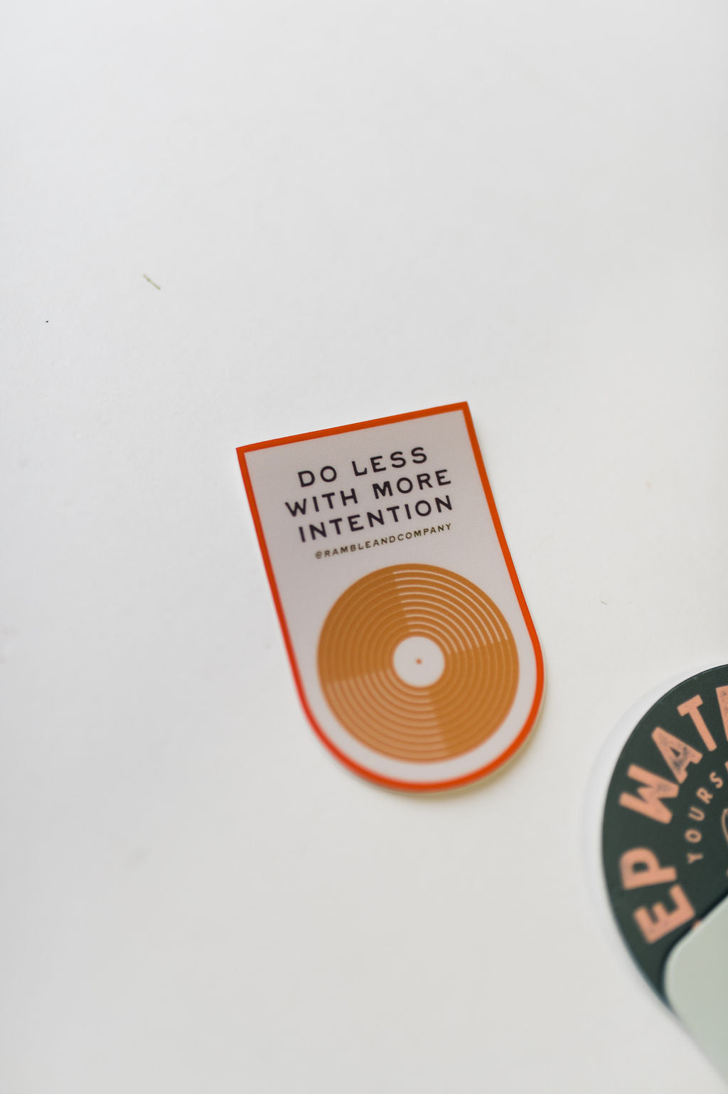 do less with more intention | sticker