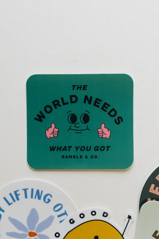 the world needs what you got jade | sticker