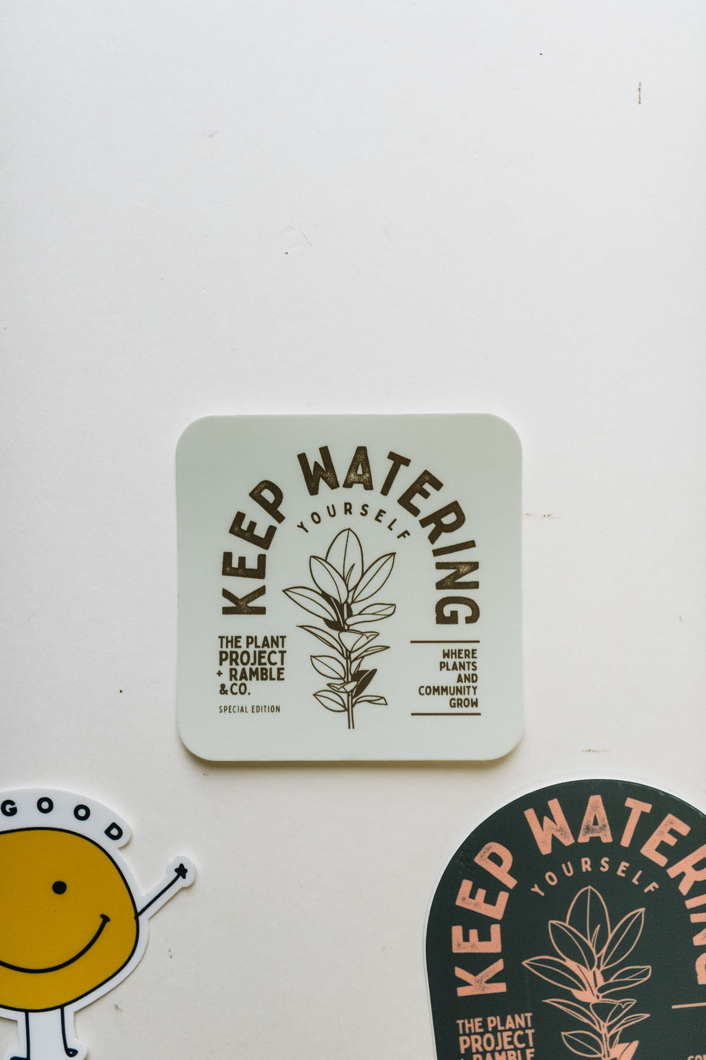 keep watering yourself square | sticker
