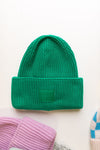 mad hatter ribbed beanie | kelly green