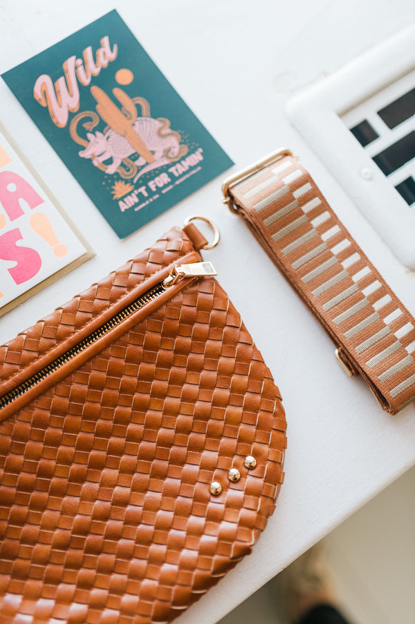 westlyn woven bum bag | brown