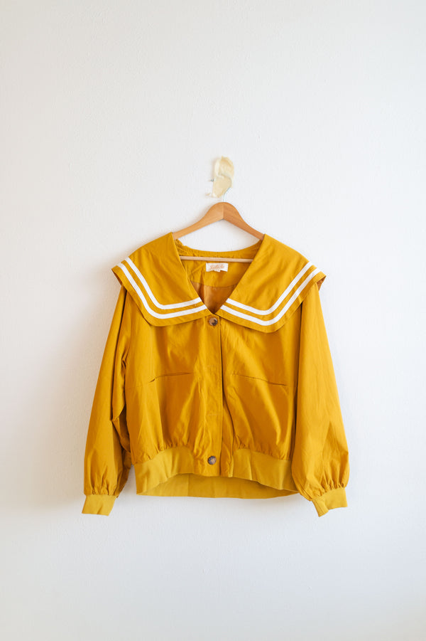 sailor collar button up jacket