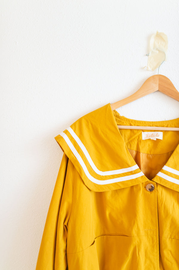 sailor collar button up jacket