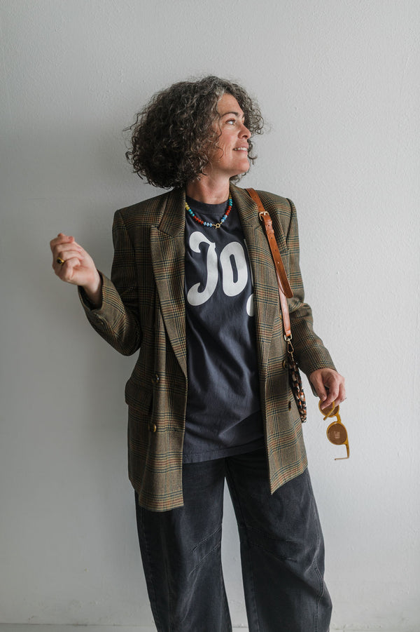 joy | graphite comfort colors tee