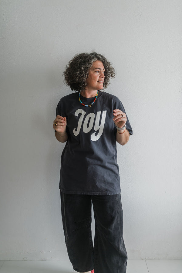 joy | graphite comfort colors tee