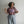striped cotton drawstring pants | light blue