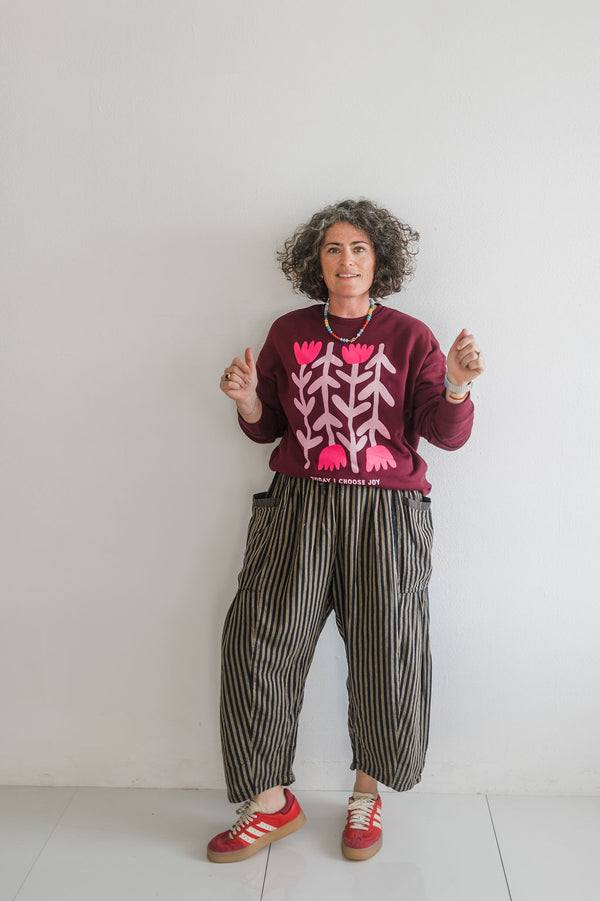 today I choose joy | maroon crewneck sweatshirt