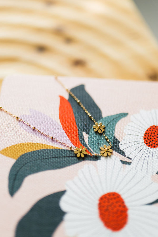 dainty daisy necklace | 18k gold necklace