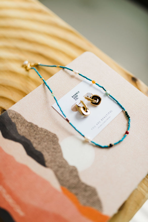 link drop earring | 18k gold earring