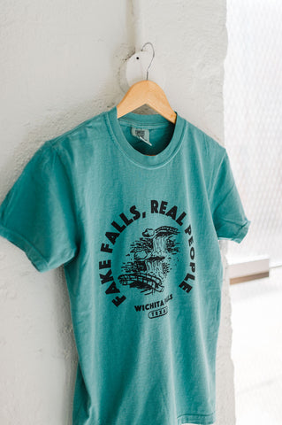 fake falls real people short sleeve tee | sea foam tee