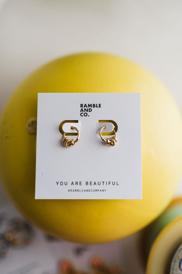 rope link hoop | earrings