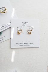 rope link hoop | earrings