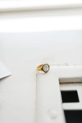 shell stone yellow gold | ring 7