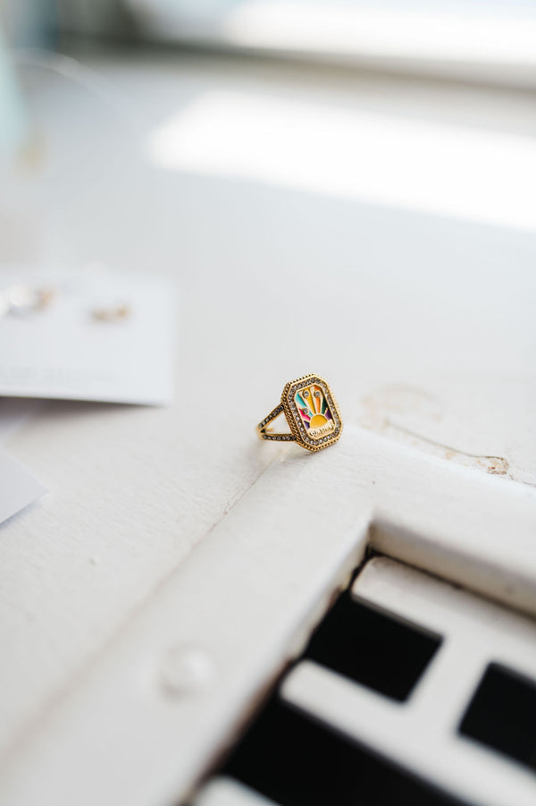 sunshine statement 18k gold | ring