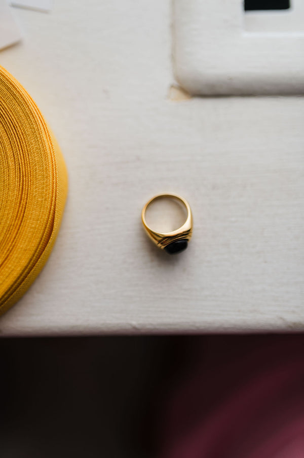 palmer agate stone 18K gold | ring