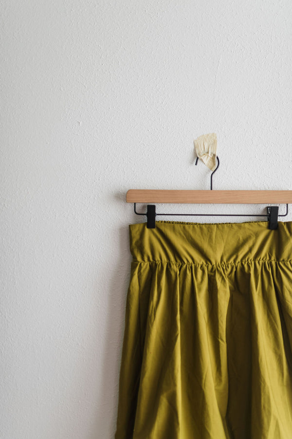 bubble wide waistband long skirt | palms