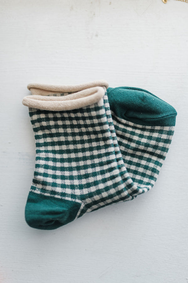 picnic mid crew socks | oatmeal green