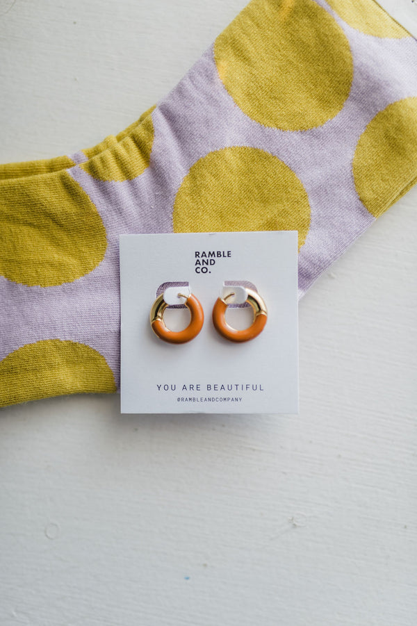 odessa vintage enamel hoop | orange