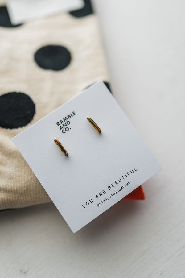 rectangle stud | 14k