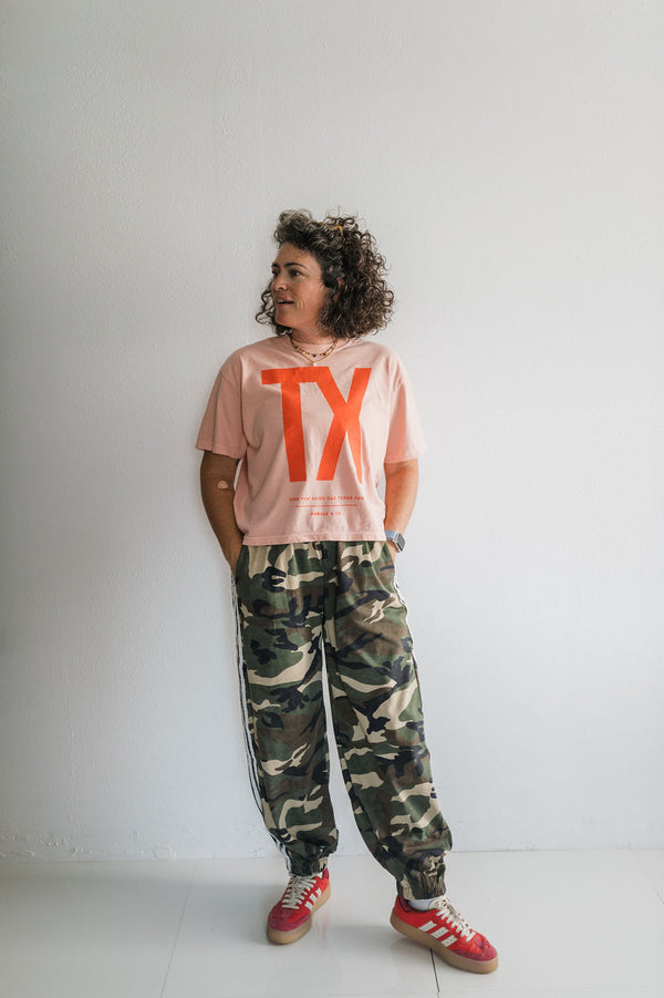 soft striped track jogger | camo