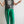 stripe smocked waist cropped pants | green