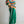 stripe smocked waist cropped pants | green