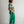 stripe smocked waist cropped pants | green