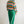 stripe smocked waist cropped pants | green