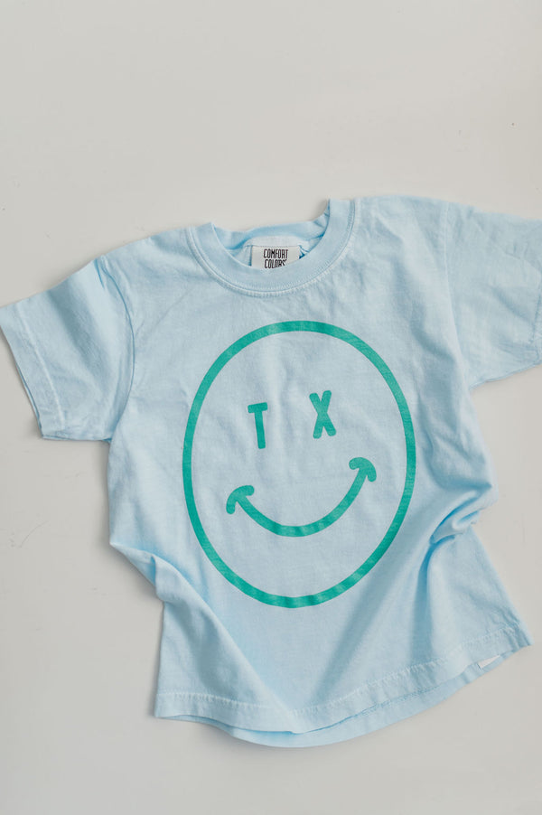 tx smiley kids | comfort colors chambray