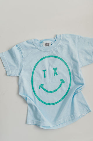 tx smiley kids | comfort colors chambray