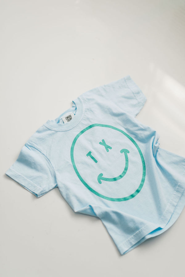 tx smiley kids | comfort colors chambray