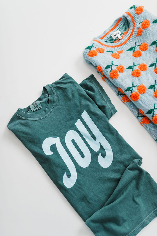 joy | blue spruce comfort colors tee