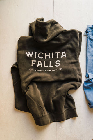 wichita falls texas | pigment black hoodie