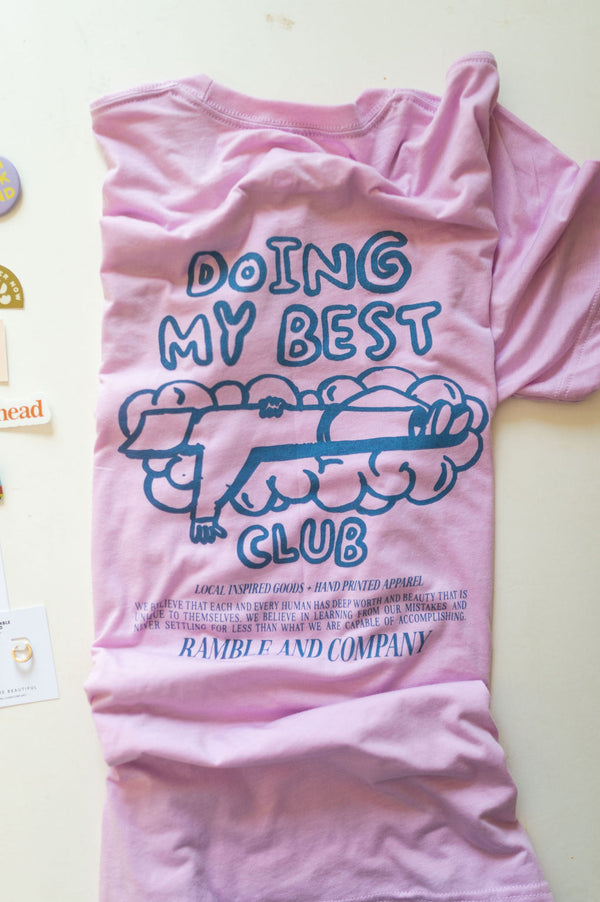 doing my best club | lilac triblend tee