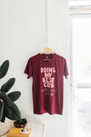 doing my best club | maroon triblend tee