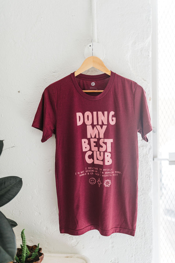 doing my best club | maroon triblend tee