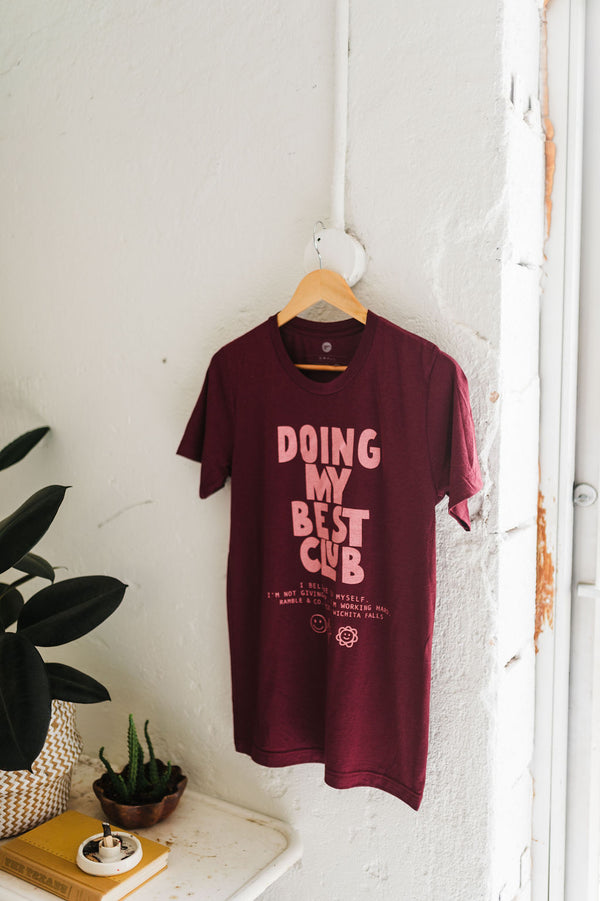 doing my best club | maroon triblend tee