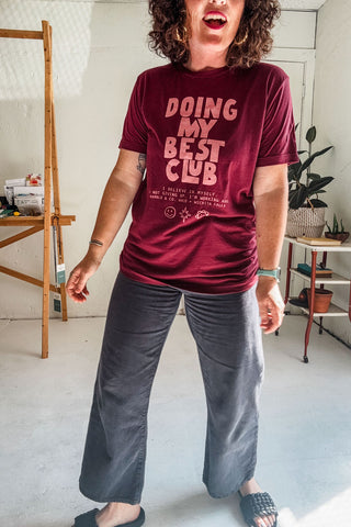 doing my best club | maroon triblend tee