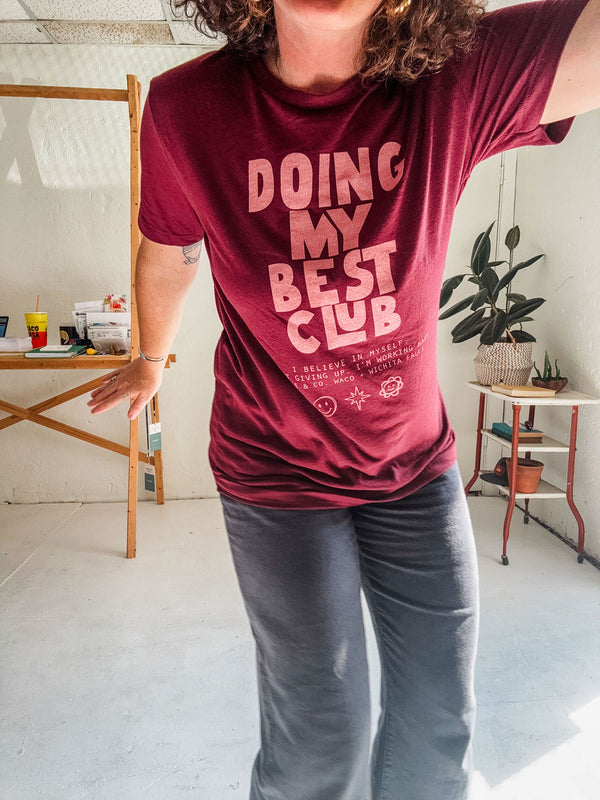 doing my best club | maroon triblend tee