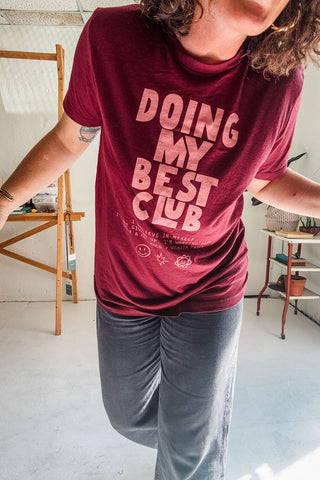 doing my best club | maroon triblend tee