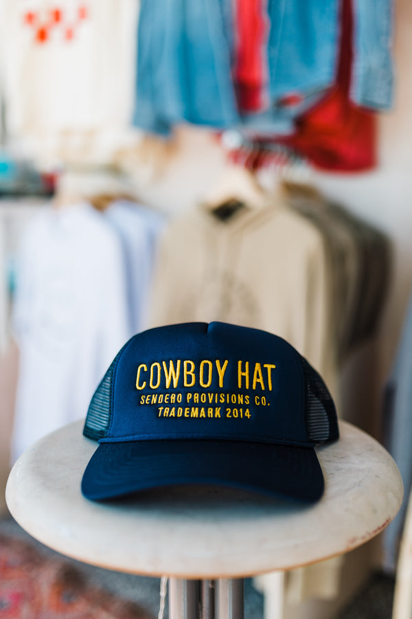 cowboy hat | navy + gold hat