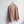 oversized stripe mock neck terry pullover | light pink + brown
