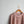 oversized stripe mock neck terry pullover | light pink + brown